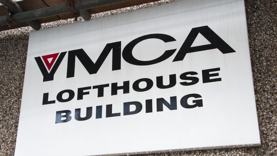 YMCA Lofthouse building sign